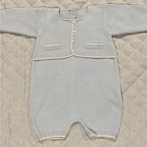 Italian wool baby boy one piece 9m